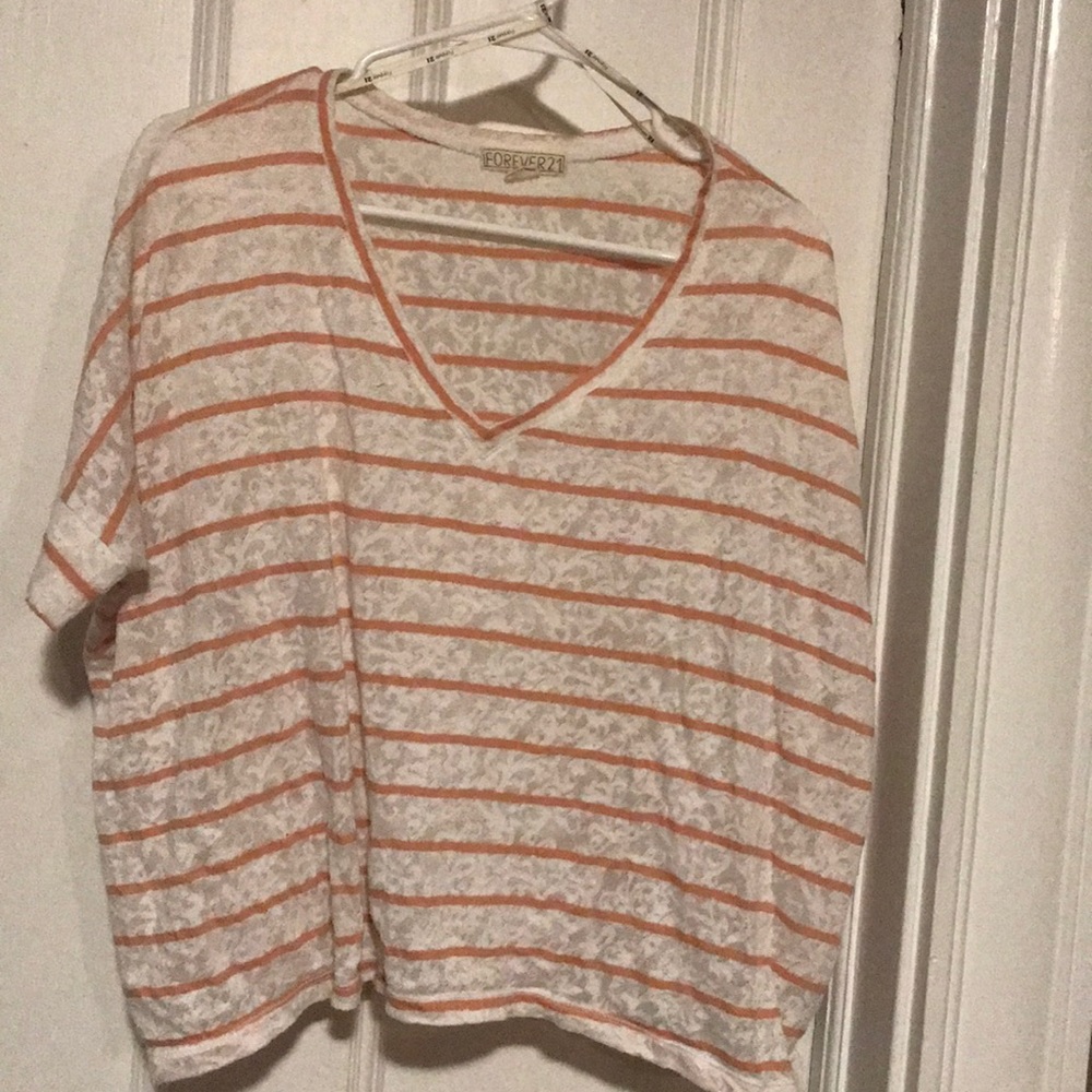 Lace Stripe Crop Top
